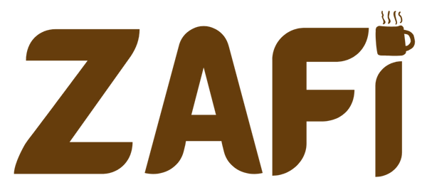 Zafi logo decaffinated drinks
